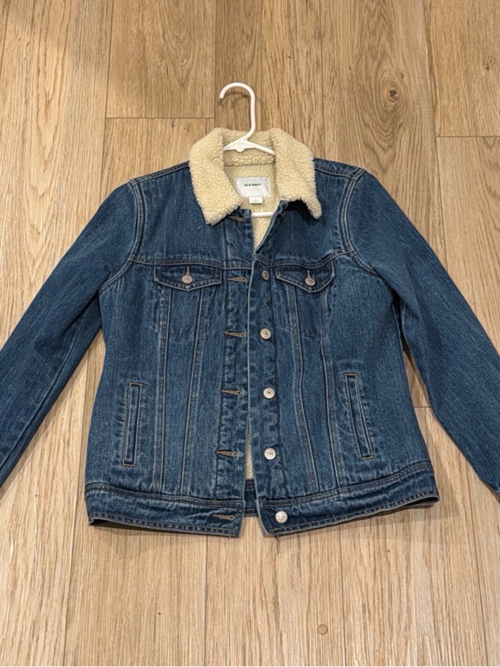 Old Navy Blue Denim Sherpa Jacket